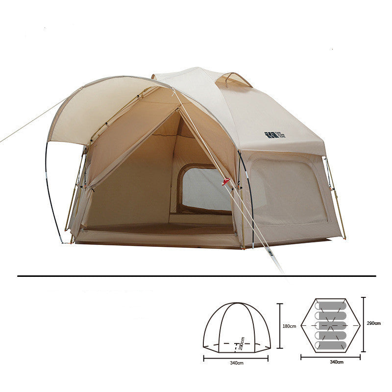 Trailblazer- 6 to 8 Person Hut Style Tent with Awning